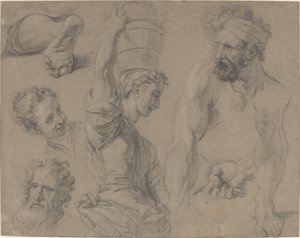 Study for Miraculous Draught of Fishes (?) by Jean Baptiste Jouvenet