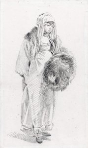 Russian Woman with a Fur Muff