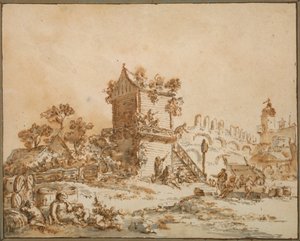 The Moscow Tavern by Jean Baptiste Le Prince
