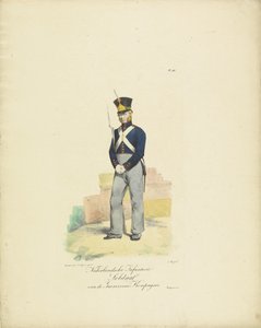 Soldier of the Garrison Company, 1820-1825 by Jean Baptiste Madou