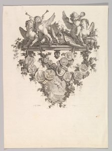 Vignette with Sphinxes and Putti, 1779 by Jean Baptiste Marie Huet