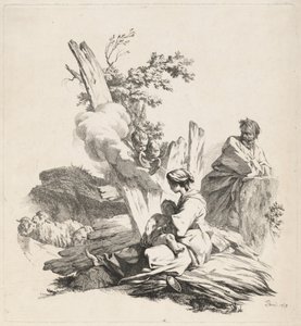Rest on the Flight into Egypt by Jean Baptiste Marie Pierre