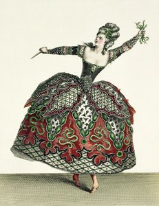 Costume for a Fury in Iphigenia in Tauris and several other operas, engraved by Rene Gaillard, c.1780 by Jean Baptiste Martin