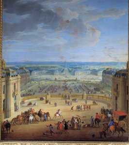 Les Ecuries Seen from the Castle of Versailles by Jean Baptiste Martin