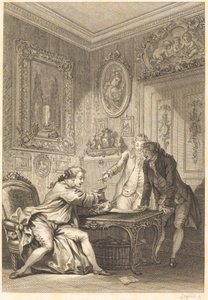 The Enchanted Cup by Jean Baptiste Michel Dupreel after Jean Honoré Fragonard