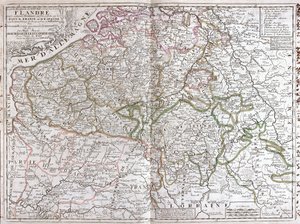 Map of Belgium by Jean Baptiste Nolin