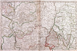 Map of Burgundy (France) by Jean Baptiste Nolin