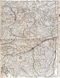 Map of Swabia (Engraving) by Jean Baptiste Nolin