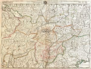 Map of Tyrol Province (Germany) (engraving) by Jean Baptiste Nolin