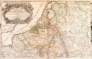 Map of West Germany and Netherlands