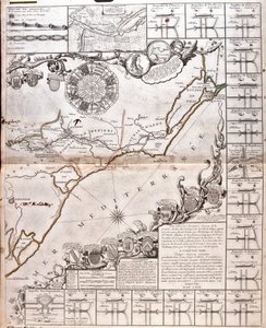 Map of the Canal du Midi, with its aqueducts