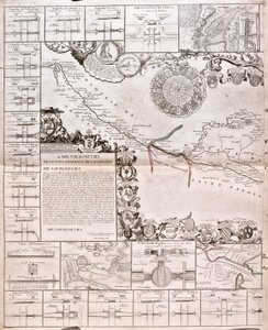 Map of the Canal du Midi, with its aqueducts
