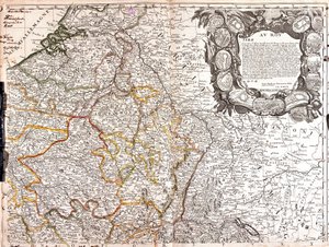 Map of the Duchy of Luxembourg, Champagne and Duchy of Lorraine by Jean Baptiste Nolin