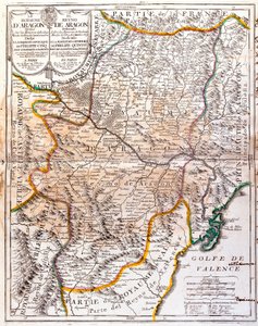 Map of the Kingdom of Aragon (Spain) by Jean Baptiste Nolin