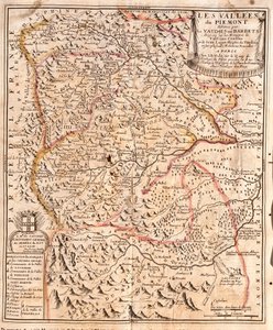 Map of the Piedmont (Italy) by Jean Baptiste Nolin