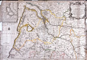 Map of the area around Bordeaux (France)