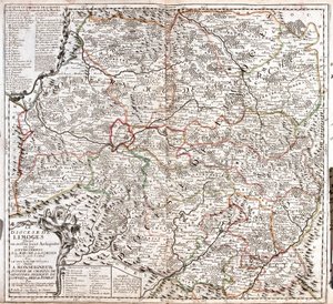 Map of the Diocese of Limoges (France) by Jean Baptiste Nolin