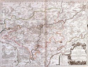 Map of the Province of Namur (Belgium) (engraving) by Jean Baptiste Nolin
