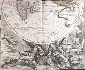 Map of the southern hemisphere of the world