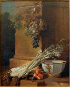 Still Life with Fruits, Celery, and a Porcelain Cup