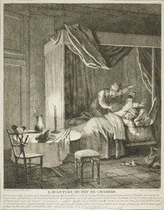The Adventure of the Chamber Pot, plate four from Scenes of the Comic Novel by Jean Baptiste Oudry