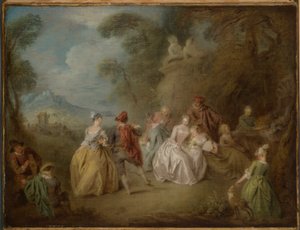 Courtly Scene in a Park by Jean Baptiste Pater