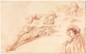 The Guitarist by Jean Baptiste Pater