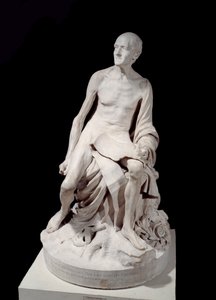 Francois-Marie Arouet (Voltaire) (Marble Sculpture)