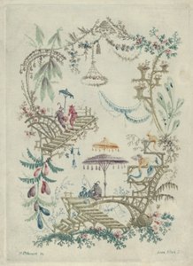 Chinoiserie from Nouvelle Suite de Cahiers Arabesques Chinois by Jean Baptiste Pillement