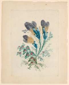 Fantastic Flower Motif from "Nouvelle Suitte de Cahiers de fleurs idéales" by Jean Baptiste Pillement