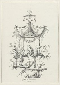Ornamental Composition in Chinoiserie Style by Jean Baptiste Pillement