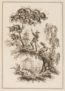 Plate 10, from Suite of Twelve Fishermen and Hunters by Jean Baptiste Pillement