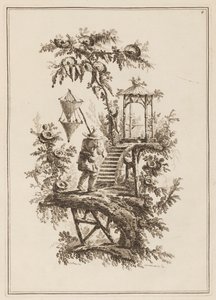 Plate 4, "Suite of Twelve Fishermen and Hunters" by Jean Baptiste Pillement