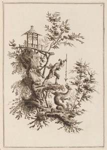 Plate 6, "Suite of Twelve Fishermen and Hunters" by Jean Baptiste Pillement