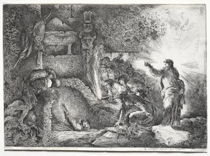 The Resurrection of Lazarus by Jean Baptiste Pillement