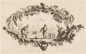 Three Figures Playing with a Ball, from "Recueil de Plusieurs Jeux d