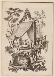 Three Figures Underneath Tent