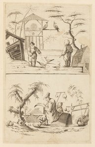 Two Chinese Scenes by Jean Baptiste Pillement