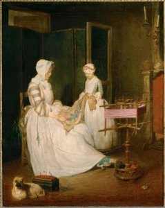Chardin, The Diligent Mother / around 1739-40
