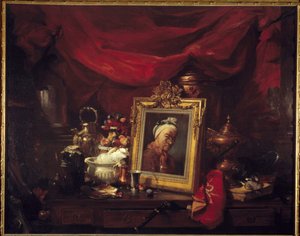 Chardin and his models. Table in an array (abyme) by Jean Baptiste Simeon Chardin