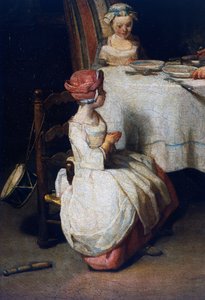 Le Benedicite, (detail) by Jean Baptiste Simeon Chardin