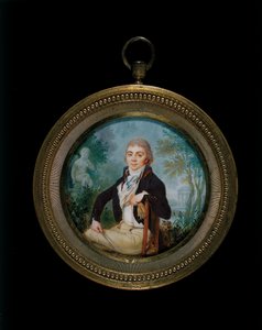 Portrait Miniature of a young Gentleman called Mr Videl, seated three-quarter length