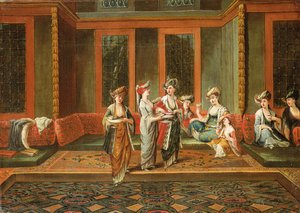 Armenian women drinking coffee in an interior