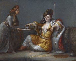 La sultane prenant son cafe (Sultana Taking Coffee) by Jean Baptiste Vanmour