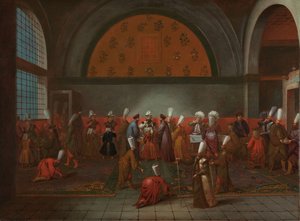 The Meal in Honour of Ambassador Cornelis Calkoen by Jean Baptiste Vanmour