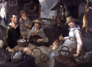 A Market Stall by Jean Baptiste de (attr. to) Saive