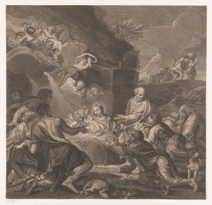 Adoration by the Shepherds by Jean Baptiste de Poilly