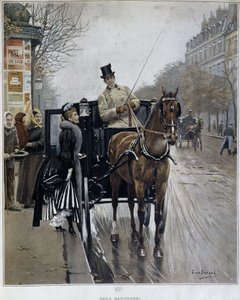 Elegant Woman in a Carriage in Paris: 