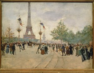 Entrance to the Universal Exhibition in Paris by Jean Beraud