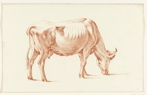 Grazing Cow, Facing Right by Jean Bernard